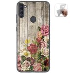 Tumundosmartphone Funda Gel Tpu para Samsung Galaxy A11 / M11 diseño Madera 08 Dibujos