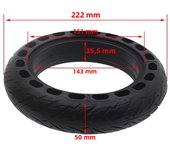 Scooter Tyre 9x2 Non-Pneumatic Tire For 9 Inch Ninebot E22 Electric Scooter Solid Tire 9.5x2.125 Honeycomb Solid Tire Parts