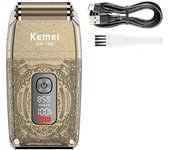 Kemei Electric Triple Blades Razor Rechargeable Barber Foil Shavers Professional Cordless Bald Head Shaving Machine Men 8500RPM