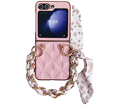 Luxury Hand Strap Handbag Case For Samsung Galaxy Z Flip 6 5 4 3 Flip6 Cover Bracelet Hand Chain Wristband Fundas Coque