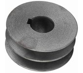 Metal double groove pulley engine wheel workshop synchronous wheel outside 72mm inside 24mm key 8mm