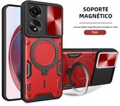 Metal Ring Camera Protect Case for OPPO A78 4G A98 A17 A16 A15 A57 A77 A74 A54 A93 A53 A32 A52 A9 Armor Rotating Holder Cover