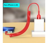 66W 5A USB Type C Data Cable 3A Micro USB Spring Pull Telescopic Fast Charging Cable for Sumsung Xiaomi POCO Huawei Honor LG