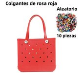 Large Boggs Beach Bag Summer EVA Beach Basket Women Picnic Tote Bag Holes Waterproof Handbag Pouch Shopping Shoulder Bag
