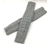 Women's Leg Warmer Lolita Long Socks Knitted Keep Warm Foot Cover Ladies Autumn Winter Black White Twist Crochet Socks Boot Cuff