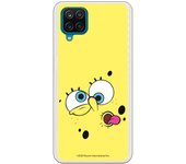 Funda original compatible con Samsung Galaxy A12 5G - Bob Esponja Cara Fondo Amarillo