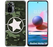 Tumundosmartphone Funda Gel Tpu para Xiaomi Redmi Note 10 / 10S diseño Camuflaje 01 Dibujos
