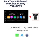 2 din Android 13 Universal Car Radio Multimedia Player CarPlay 2Din Stereo For Toyota Vios Crown Camry Hiace Previa Corolla RAV4