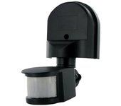 Sensor de movimiento 8-11 m, color negro, sensor de cuerpo humano infrarrojo con interruptor de inducción de base