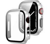 Glass+Case For Apple Watch 9 7 45mm 44mm 41mm 40mm PC Screen Protector Cover iwatch Series 3/4/5/6/SE/7/8 SmartWatch Accessories