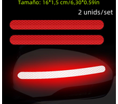 2pcs/set Car Reflective Safety Strip Stickers Car Rearview Mirror Reflective Sticker Reflective Warning Safety Tape