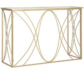 Consola MF627, Metal, Oro, 120x40x80 cm