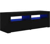 vidaXL Mueble de TV con luces LED 120x35x40 cm, Mueble de Salon, Mueble TV, Mueble TV salon, Mesa de TV, Mueble tele
