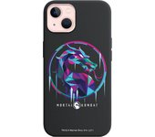 Funda original compatible con iPhone 13 Negro con un diseño de Mortal Kombat Logo Ice
