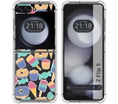 Funda Silicona Antigolpes para Samsung Galaxy Z Flip 5 5G diseño Dulces 02 Dibujos