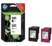 Hp 301 negro + color pack de 2 cartuchos de tinta originales - n9j72ae