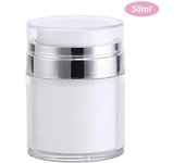 paquete de tarro con bomba sin aire de 50ml, envase cosmético portátil recargable