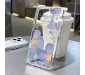 Flower Case For iPhone 16 Pro Max Fundas Iphone 13 11 14 15 12 XR X XS 7 8 Plus SE 15promax 16promax Silicon Transparent Cover