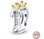 New in 26 A-Z Alphabet Beads 925 Sterling Silver Letter Charm Fits Original Pandora Charms Bracelet Silver Jewelry For Women
