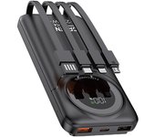 Cargador portátil de 10000mAh, Power Bank 10000mAh, 4 en 1 externa Bathería de reposición, Carga superrápida para iPhone y Samsung, Nuevo