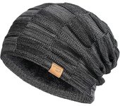 Gorro informal para hombre Gorro de invierno para hombre Gorro moderno Gorro de punto grueso y cálido con forro para hombre
