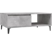vidaXL Mesa de centro madera contrachapada 90x60x35 cm gris brillante, Blanco, Negro Mesita de Salón o Comedor o Auxiliar Mesa de Café Meuble Salón