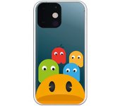 Funda compatible con iPhone 13 Mini - Comecocos y Fantasmas de Frente