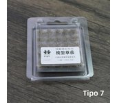 50PCS 5mm Artificial Grass Tufts Miniature Grass Bushes Plant Cluster Multi-terrain Simulation Model Sand Table Scene Material