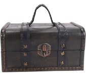 Retro Treasure Chest Vintage Wooden Storage Box Antique Style Jewelry Organizer for Wardrobe Jewerly Box Trinket Box Password