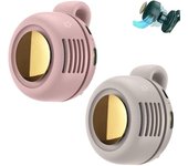 Mini ventilador eléctrico portátil, silencioso y sin aspas, pequeño ventilador de cintura recargable con clip de torbellino, ventilador corporal con velocidad ajustable y manos libres, ideal para exteriores y viajes (3 unidades)