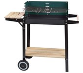 Saturnia Barbacoa de Carbón Mod. Yakama 85x35x84 Cm - Parrilla Regulable - Mango Desmontable
