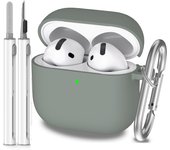 for AirPods 4th Generation Case Cover 2024, Military Grade Soft Silicone Shock-Absorbing for AirPods 4 Case with Keychain & Clea