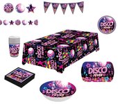 Guirca Pack Vajilla Fiesta Disco 8 Accesorios