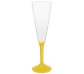 MONOUSO | Copa Reutilizable PS Pie Amarillo Cava 160ml 2P (200 Uds)