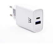 Cargador rapido ewent ew1321 q3 20w usb tipo a usb tipo c