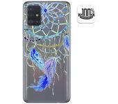 Tumundosmartphone Funda Gel Transparente Samsung Galaxy A51 5G Diseño Plumas
