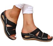 Sandalias para mujer Slip On Dressy Summer Cómodas sandalias ligeras de espuma viscoelástica plataforma zapatos de cuña