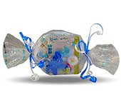 Tarta De Pañales Caramelo Con Accesorios Para Niño - Regalo Recién Nacido - Tiernos Momentos
