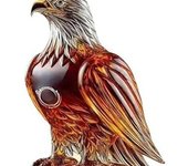 Botella decantadora de whisky Eagle, cristalería artesanal, jarra de whisky Bourbon ideal para hombres, regalo de cumpleaños para papá, decantador para decoración de bar (sin líquido) (350 ml-b)