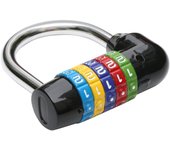 Candado de combinación negro de 5 números - Antirrobo para bicicletas - Armario de exterior - Armario de jardín - Caja de herramientas - Candado para motocicleta - Cerradura para puerta interior