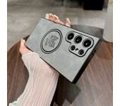 Magnetic Leather Case for Samsung Galaxy S25 S24 S23 S22 S21 FE Ultra Plus Note20 Cover Maple Leaf Wireless Charge Magsafe Shell