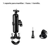 360° Motorcycle Handlebar Mount Aluminum Holder Bike Bracket For GoPro Hero 12 11 10 9 8 Insta360 Osmo Action Camera Accessories