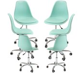 Pack 6 Sillas Dami Office - Celadón
