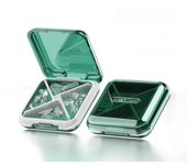 Daily Pill Organizer 4 Compartments Portable Travel Small Pill Case Pill Box for Purse Pocket to Hold Vitamins Cod Liver Oil