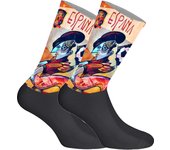 Jenes-Calcetines de caña larga estampados elásticos para Hombre-Mujer