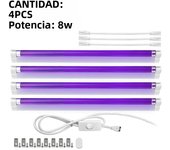 1-5Pcs Black Light Lamp UV Black Light Tube 8W 6W Ultraviolet Germicidal Light Blacklight Bar for Halloween Party Disco UV Lamp