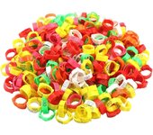 100 bandas para patas de aves de corral, anillos para patas de pollo, marcadores de etiquetas numerados ajustables, bandas para patas de aves de corral, anillos para patas de aves de corral para pollos