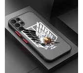 Anime Attack on Titan For Samsung A 02 03 13 14 15 22 24 25 32 35  54 55 72 Lite S 5G 4G Frosted Translucent Phone Case