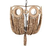 Adda Home - Lampara Techo Cadena Bolas Natural Yute 46x46x52cm