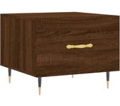 vidaXL Mesa de centro madera contrachapada 50x50x40 cm Blanco, Negro, Blanco brillante Mesita de Salón o Comedor o Auxiliar Mesa de Café Meuble Salón
